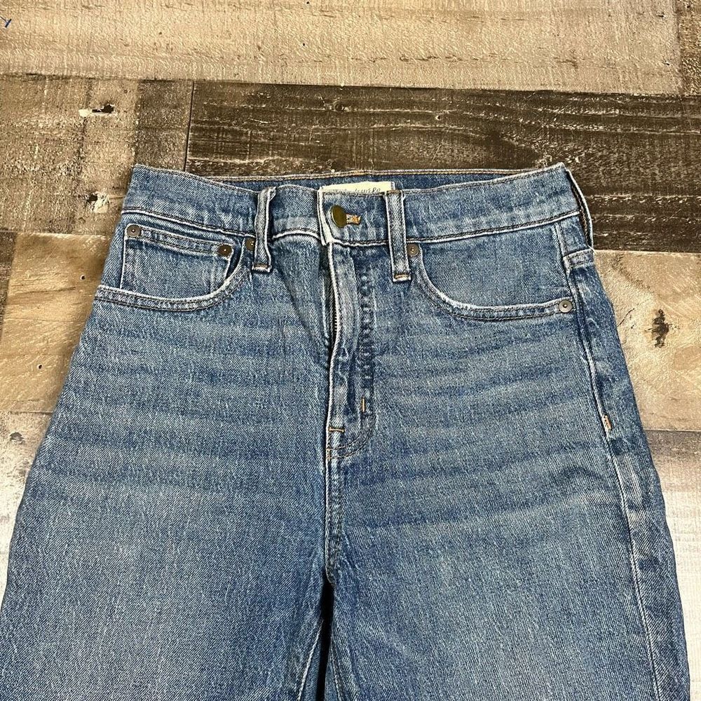 Madewell Women’s Size 26 Classic Straight Jeans Blue Denim Medium Wash Stretch - Picture 4 of 13